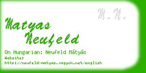 matyas neufeld business card