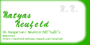 matyas neufeld business card